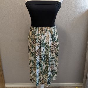 Puanani By RJC Strapless Hawaiian Dress Women's Size Small